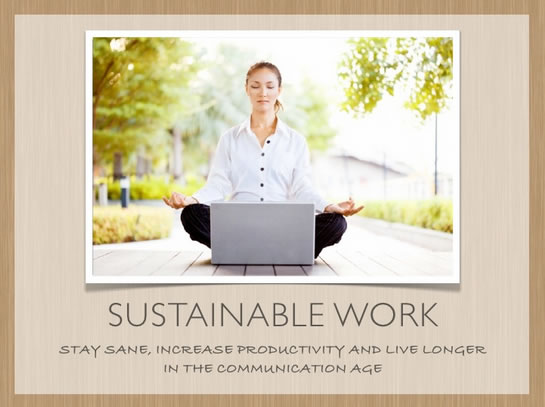 Sustainable Work – Stay Sane, Increase Productivity and Live Longer  in the Communication Age